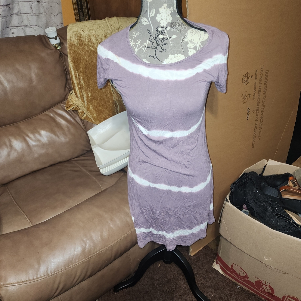 Heart Hips Purple Top with White Detail